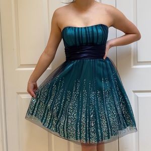 Sparkly green homecoming dress
